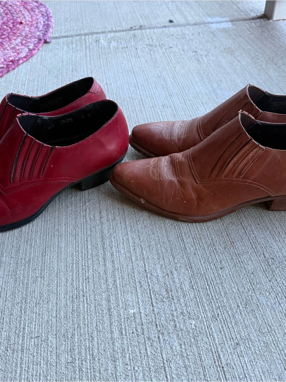 Durango Red/Brown (2 pairs) Real Leather Booties